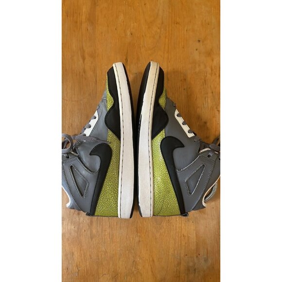 Nike AlphaBaller Mid Gray Black Cyber Leather Shoes 487858-001 Mens Size 7 - Picture 5 of 12